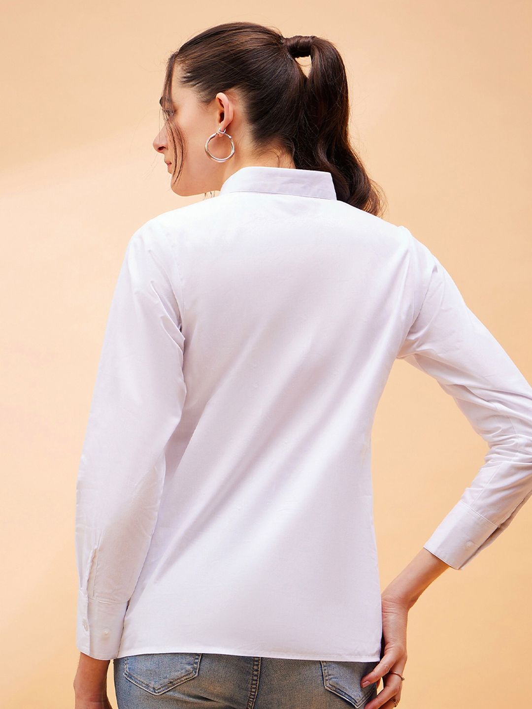 SASSAFRAS BASICS Comfort Spread Collar Long Sleeves Cotton Casual Shirt