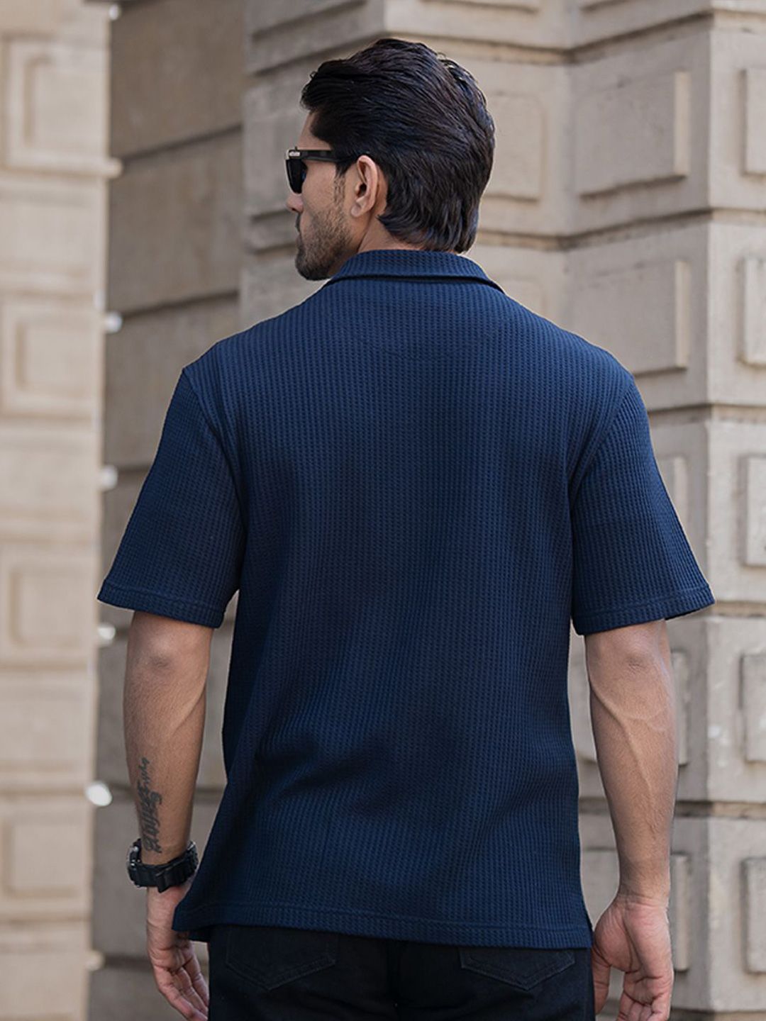 Powerlook Men Solid Polo Collar Cotton T-shirt