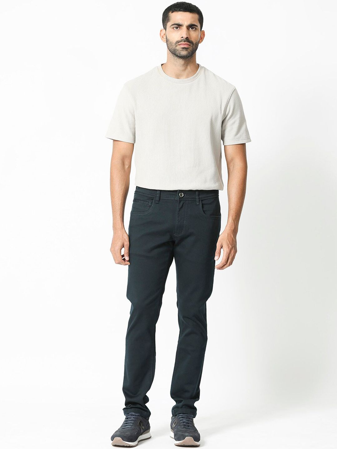 RARE RABBIT Men Essen Slim Fit Mid-Rise Stretchable Jeans