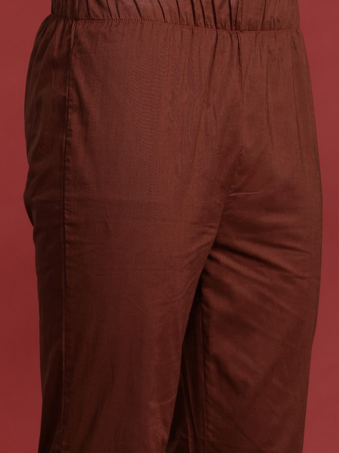 Anouk Floral Printed Pure Cotton Kurta with Trousers