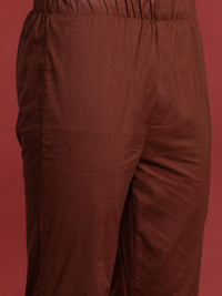 Anouk Floral Printed Pure Cotton Kurta with Trousers