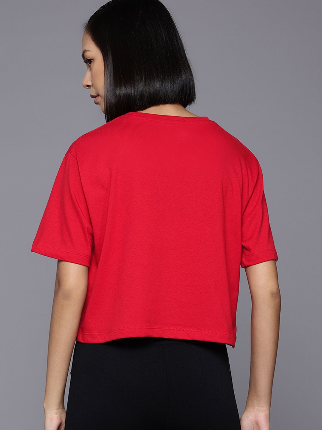 HRX by Hrithik Roshan Rapid-Dry Typography Training Relaxed Fit T-shirt