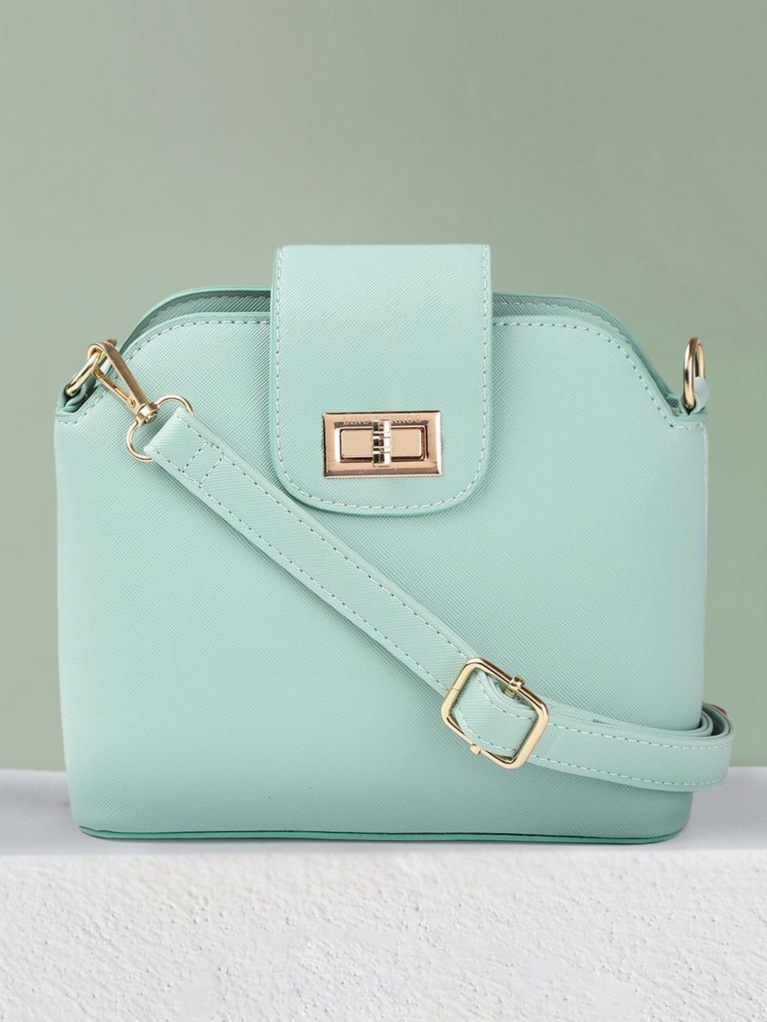Lino Perros Women Sea Green Solid Sling Bag