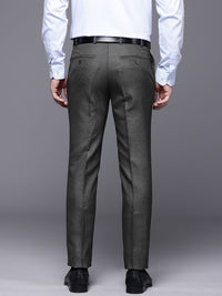 Raymond Men Textured Slim Fit Formal Trousers