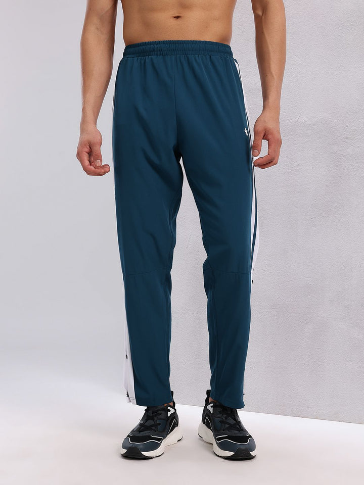 HRX by Hrithik Roshan Men Mid-Rise Striped Training Track Pants with Side Slits