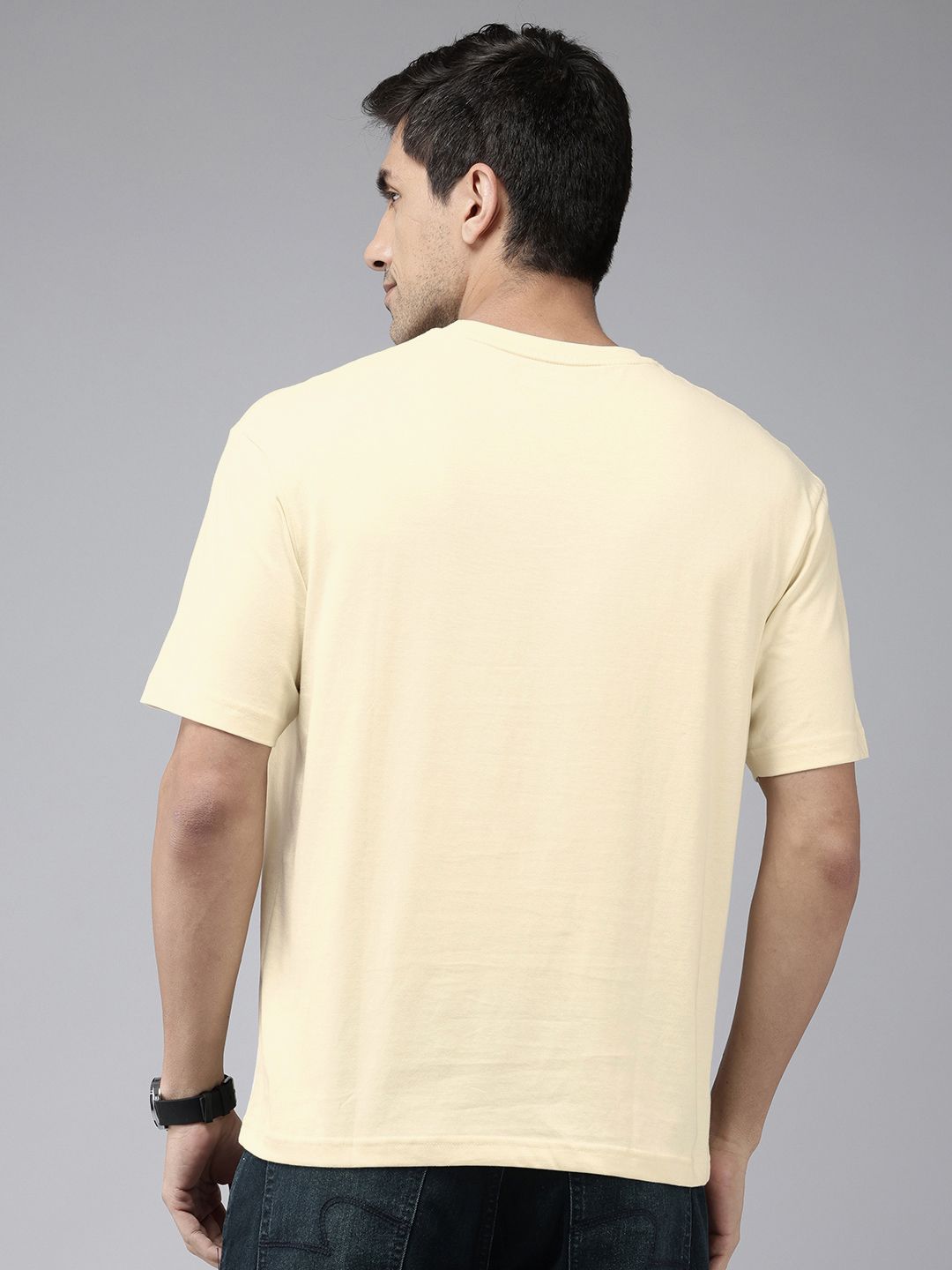 SPYKAR Typography Printed Drop-Shoulder Sleeves Oversized T-shirt