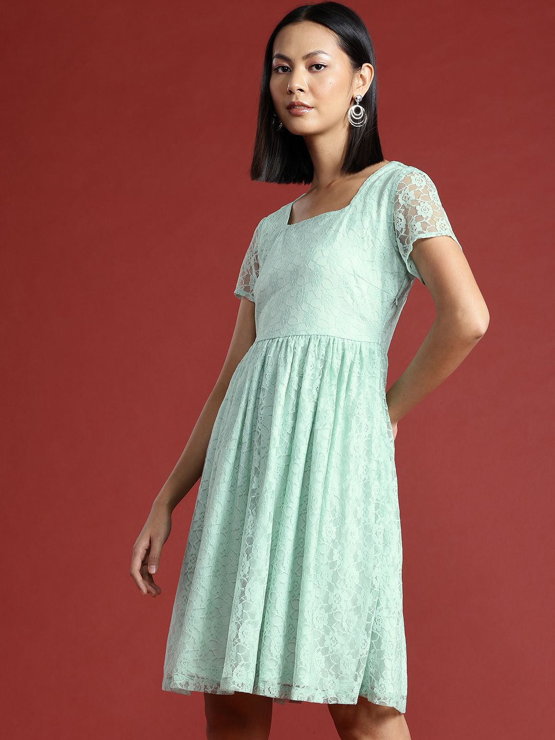 all about you Lace A-Line Dress