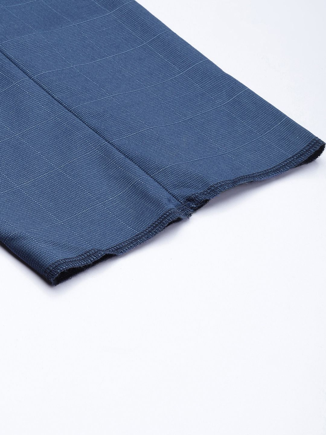 Raymond Men Mid-Rise Contemporary Fit Checked Trousers