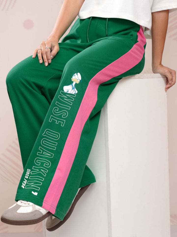 Tokyo Talkies Women Typography Printed Flared High Rise Trousers