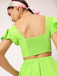 DressBerry Tinsel Temptation Cut-Out Smocked Wrap A-Line Mini Dress