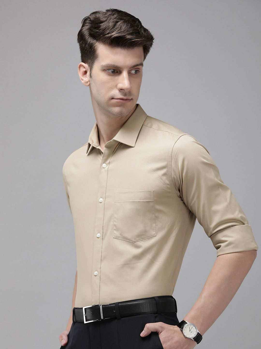 Park Avenue Solid Slim Fit Formal Shirt
