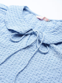 DressBerry Peter Pan Collar Seersucker Top