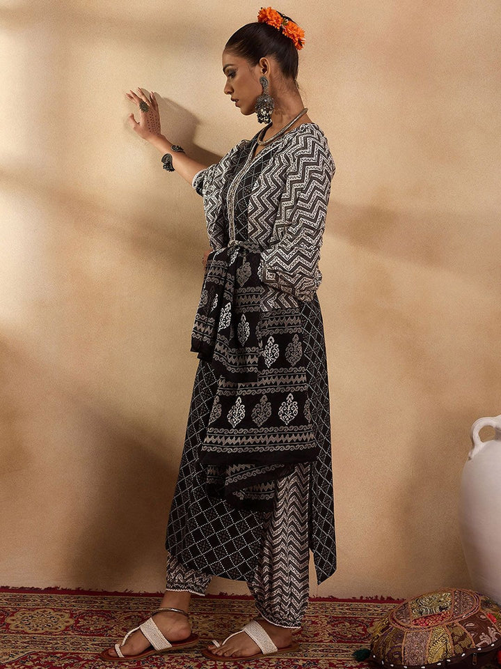 Indo Era Printed Regular Pure Cotton Kurta with Salwar &  Dupatta