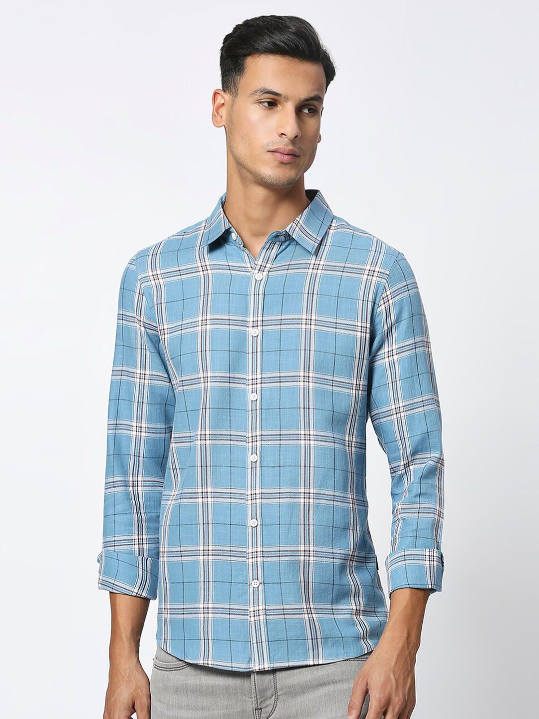 Being Human Slim Fit Tartan Checks Casual Shirt