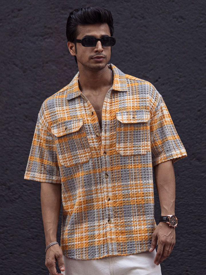 Powerlook Men Tartan Checks Opaque Checked Casual Shirt