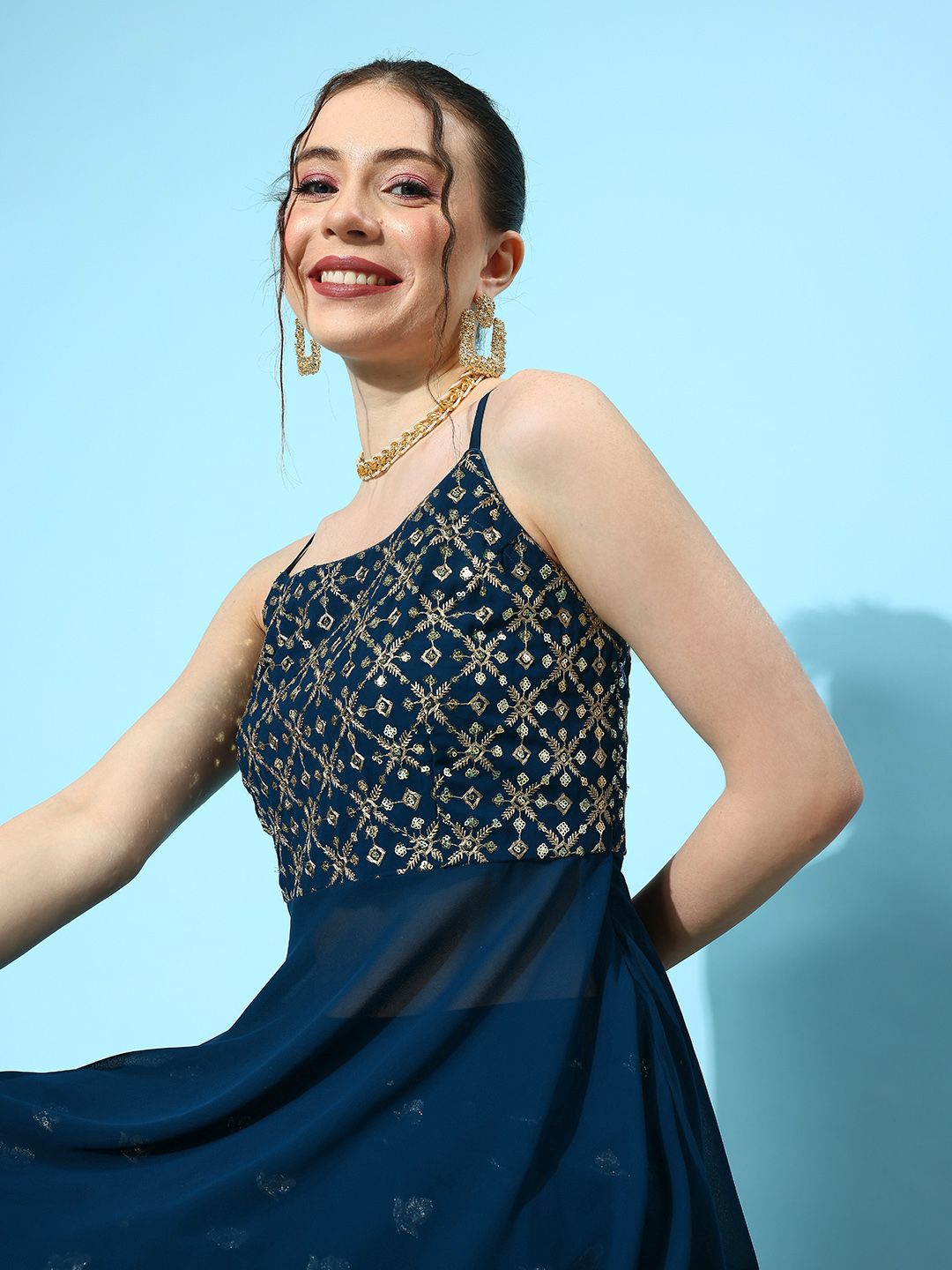 Libas Embellished Georgette Ethnic Co-Ords