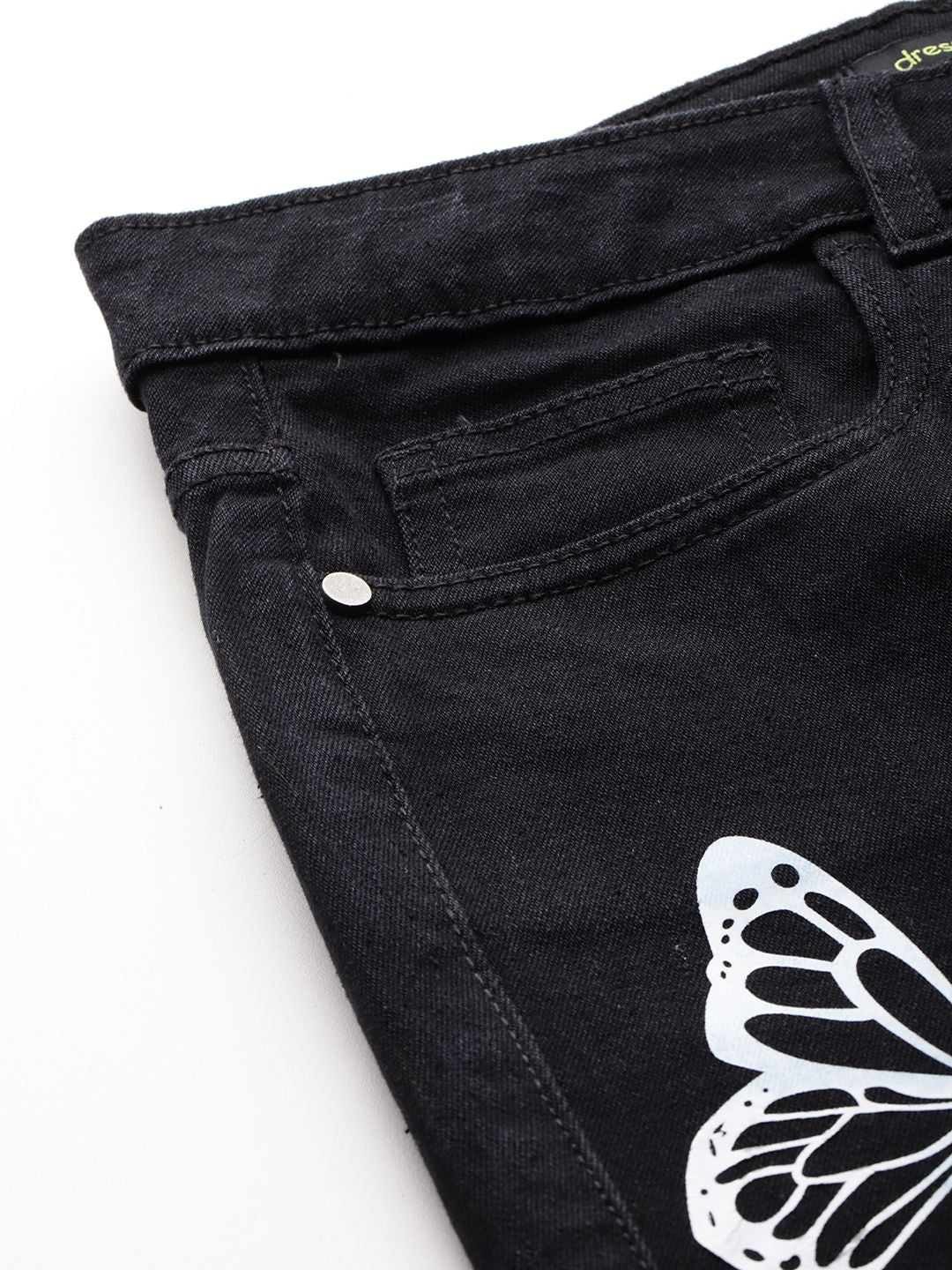 DressBerry Women Bootcut Printed Stretchable Jeans