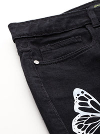 DressBerry Women Bootcut Printed Stretchable Jeans