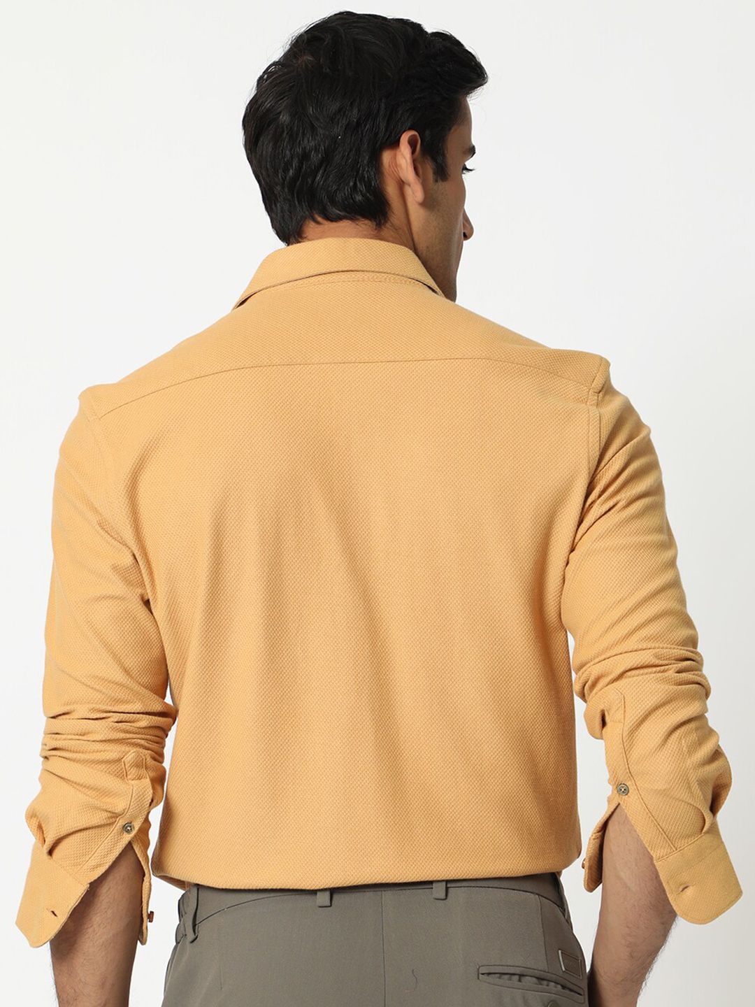 RARE RABBIT Men Venziya Slim Fit Opaque Cotton Shirt