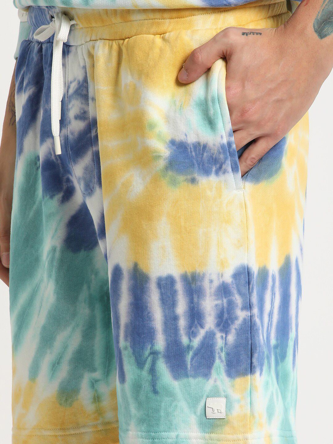 THE BEAR HOUSE Men Tie and Dye Pure Cotton Shorts