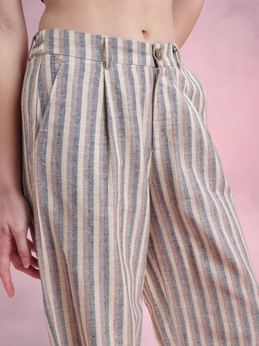DressBerry Women Striped Trousers