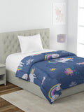 HOSTA HOMES Grey & Pink Cartoon Characters Heavy Winter 210 GSM Single Bed Comforter