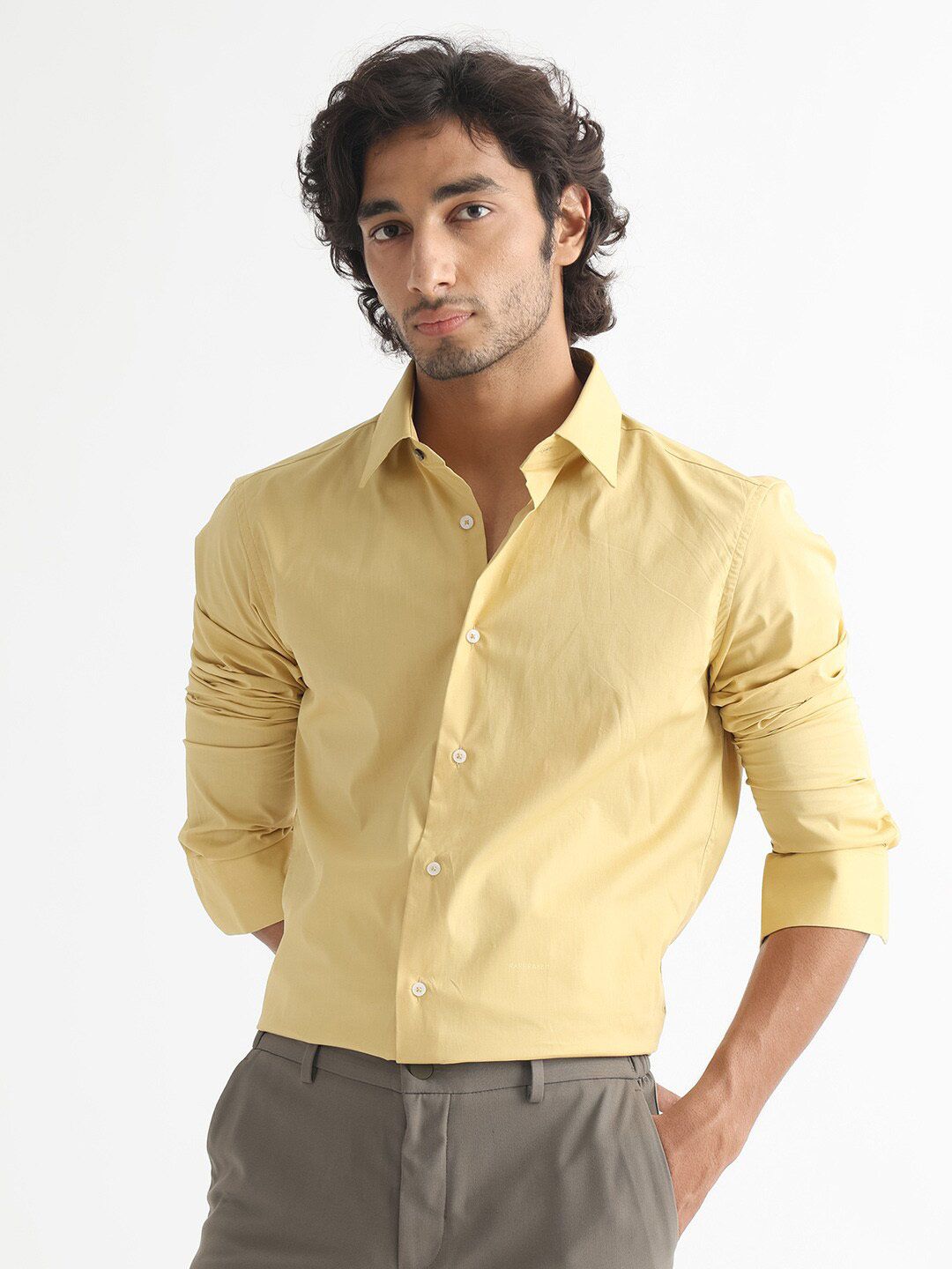 RARE RABBIT Men Neutons Slim Fit Cotton Shirt