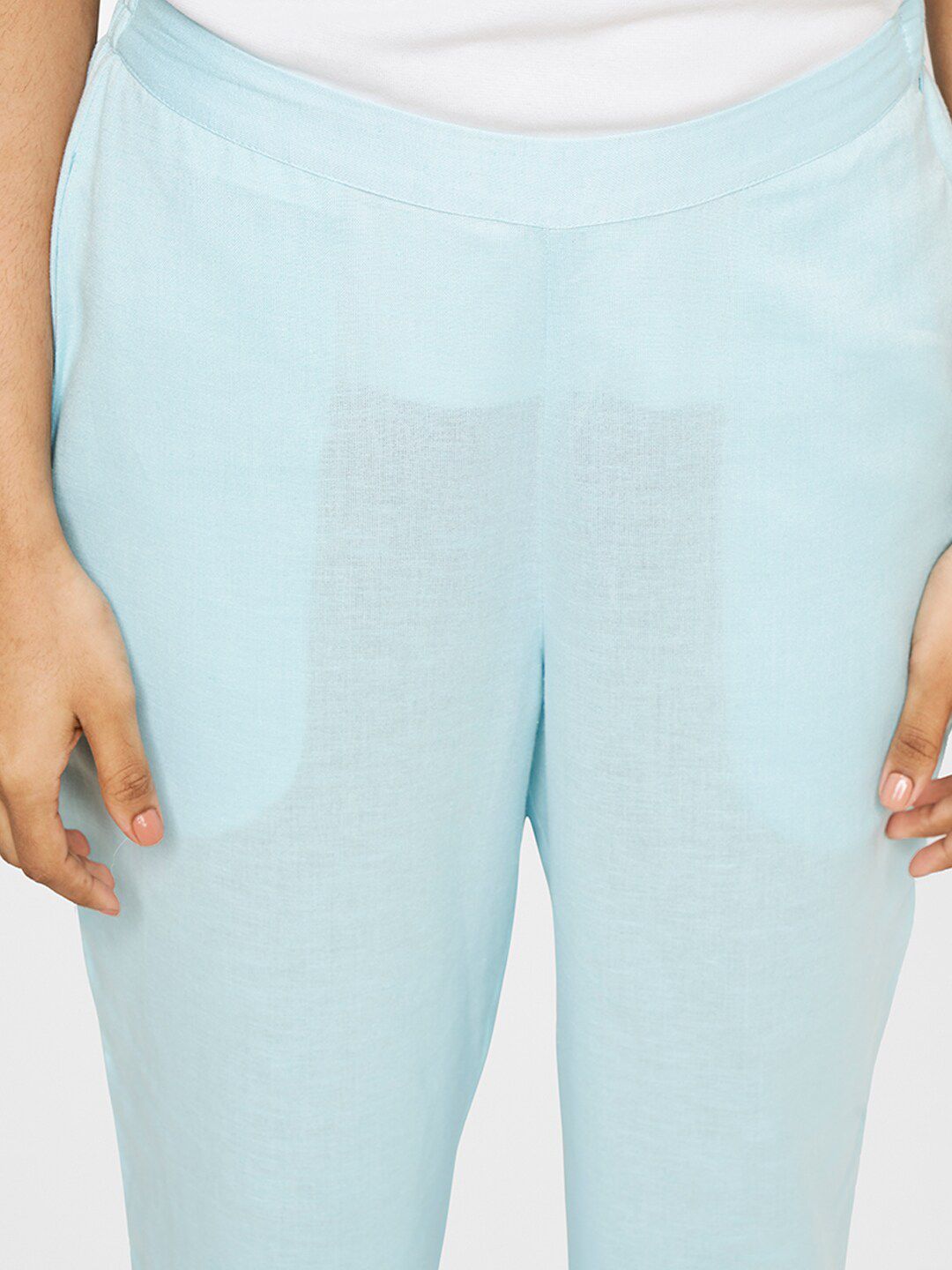 Global Desi Women Blue Trousers