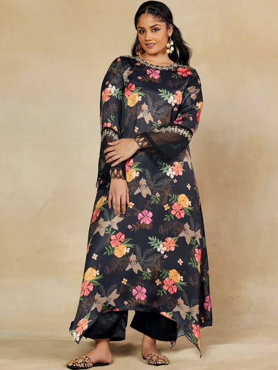 Mamicha Printed Round Neck Kurta Set