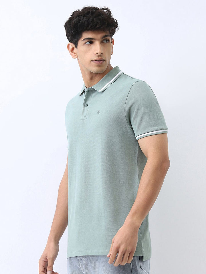 Urbano Fashion Men Solid Regular Fit Half Sleeve Cotton Polo T-Shirt