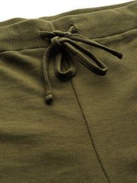 SASSAFRAS Women Olive Green High-Rise Wide Leg Track Pants