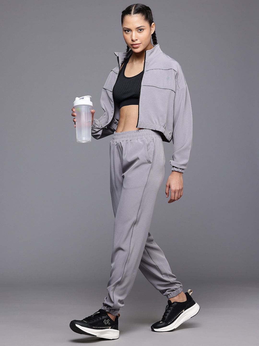 HRX by Hrithik Roshan Rapid Dry Mock Collar Running Tracksuit