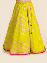 pspeaches Girls Printed Ready to Wear Lehenga & Blouse With Dupatta