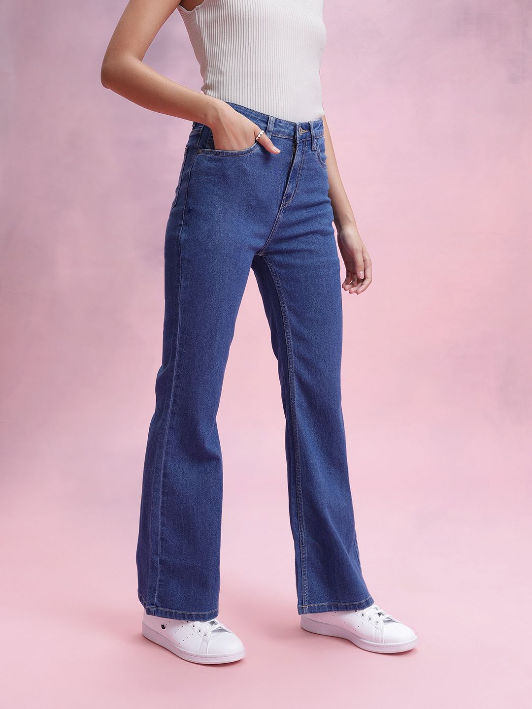 DressBerry Women High-Rise Stretchable Bootcut Jeans