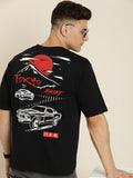 Difference of Opinion Men Pure Cotton Graphic Printed Oversized T-shirt