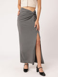 DressBerry Femme Fever Twisted Slit Maxi Skirt