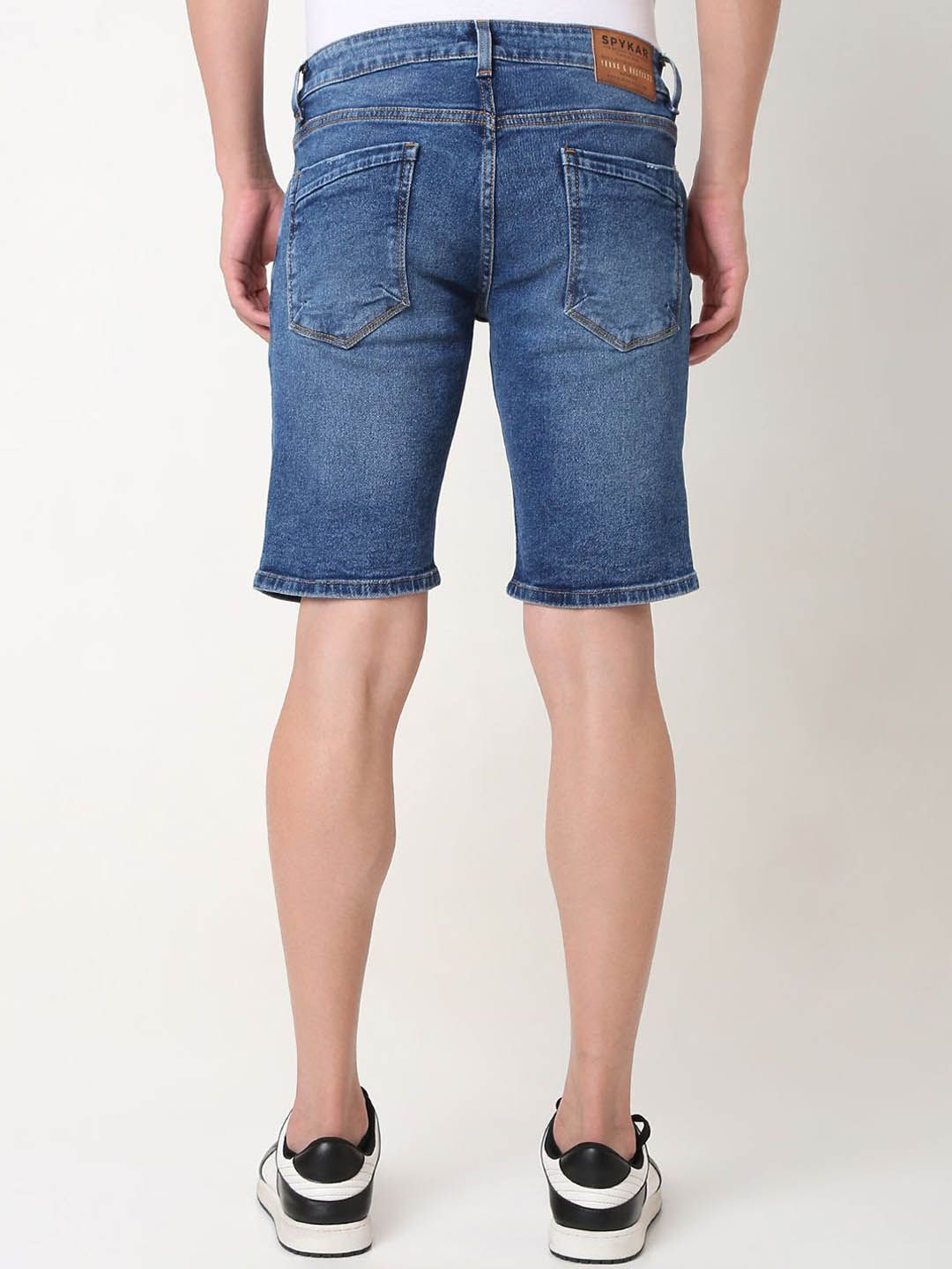 SPYKAR Men Washed Denim Shorts Technology