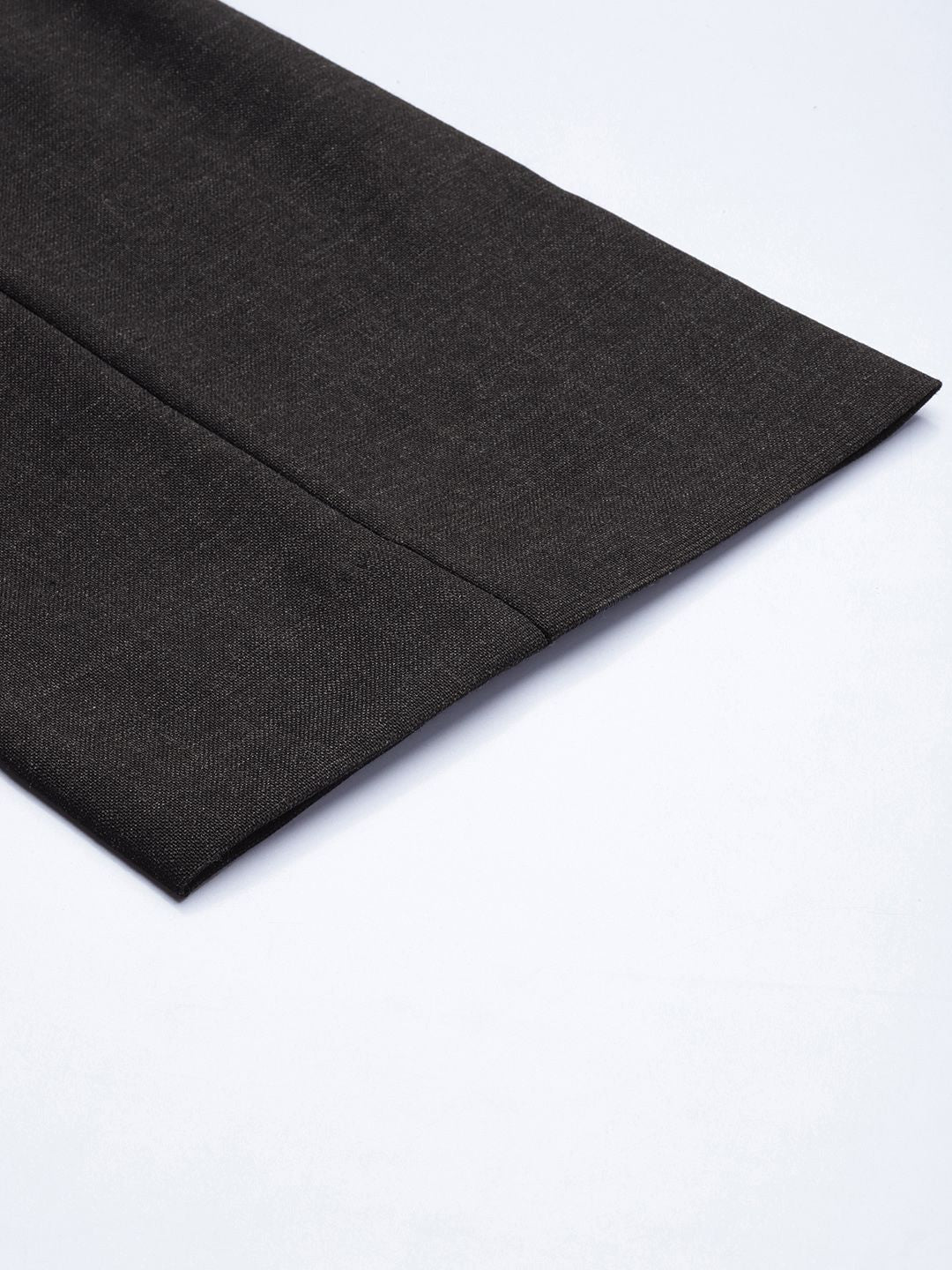 Park Avenue Men Grey Self Designed Mid Rise Smart Formal Trousers