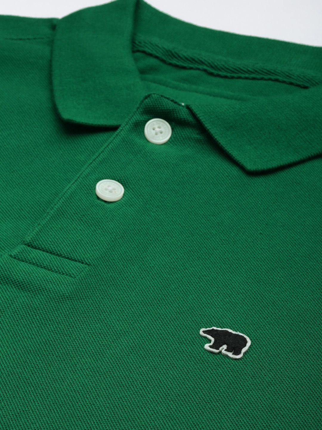 THE BEAR HOUSE Polo Collar Slim Fit Pure Cotton T-shirt