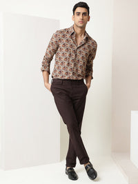 RARE RABBIT Men Tymon Abstract Printed Slim Fit Shirt