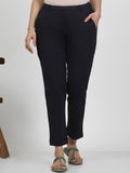 W Women Slim Fit Mid-Rise Regular Trousers