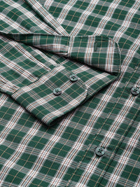 Raymond Pure Cotton Slim Fit Checked Casual Shirt