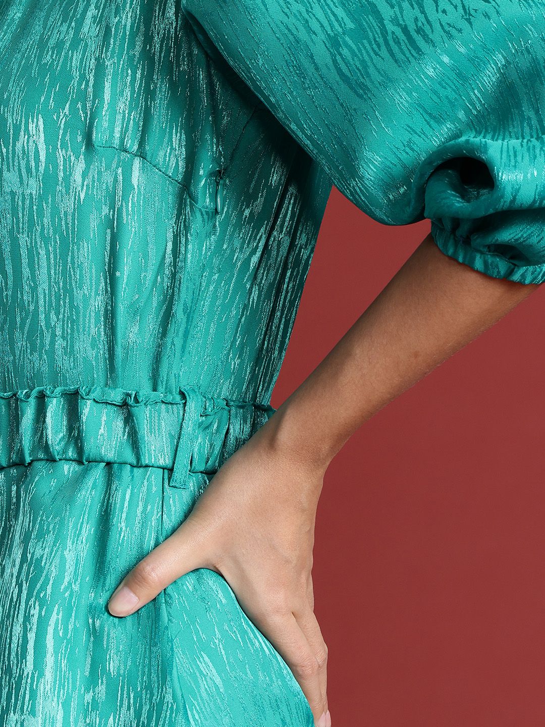 all about you Self-Design A-Line Midi Dress with Belt