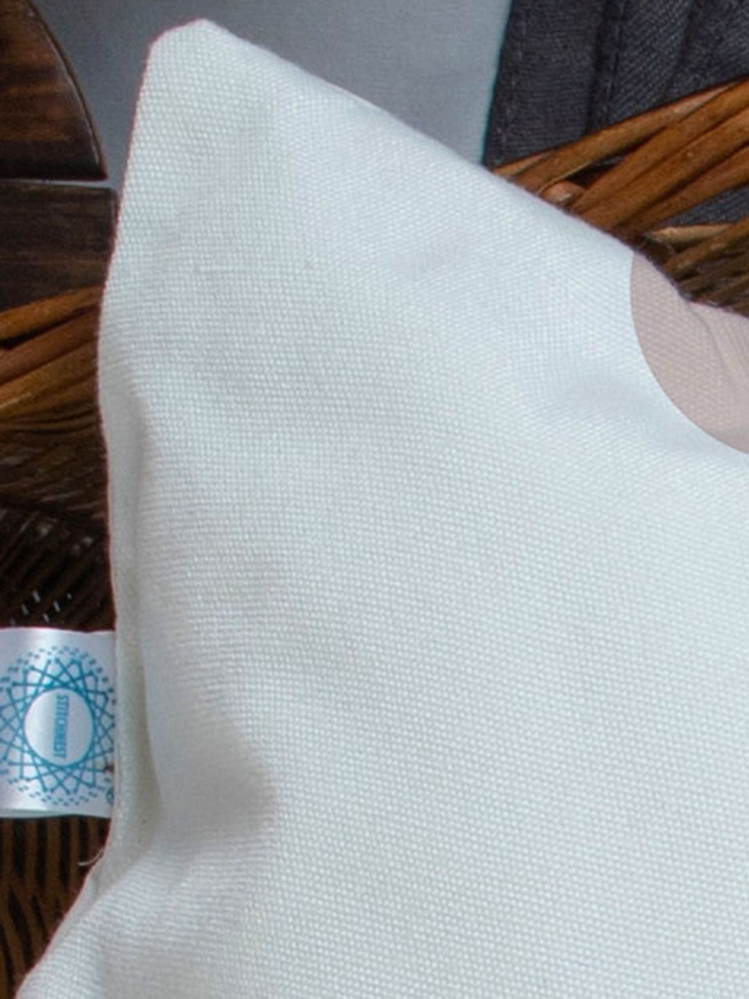 STITCHNEST White & Blue Set of 5 Geometric Square Cushion Covers