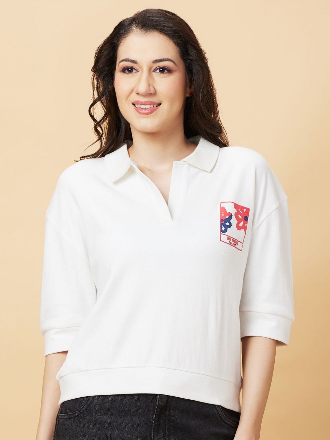 Being Human Women Polo Collar T-shirt