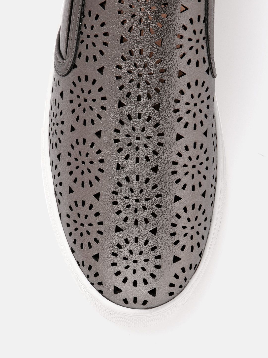 DressBerry Women Laser Cut Slip-On Sneakers