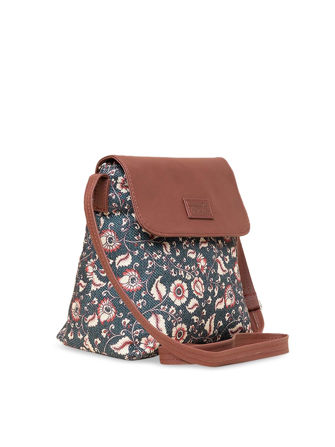 ZOUK Floral Printed Structured Sling Bag