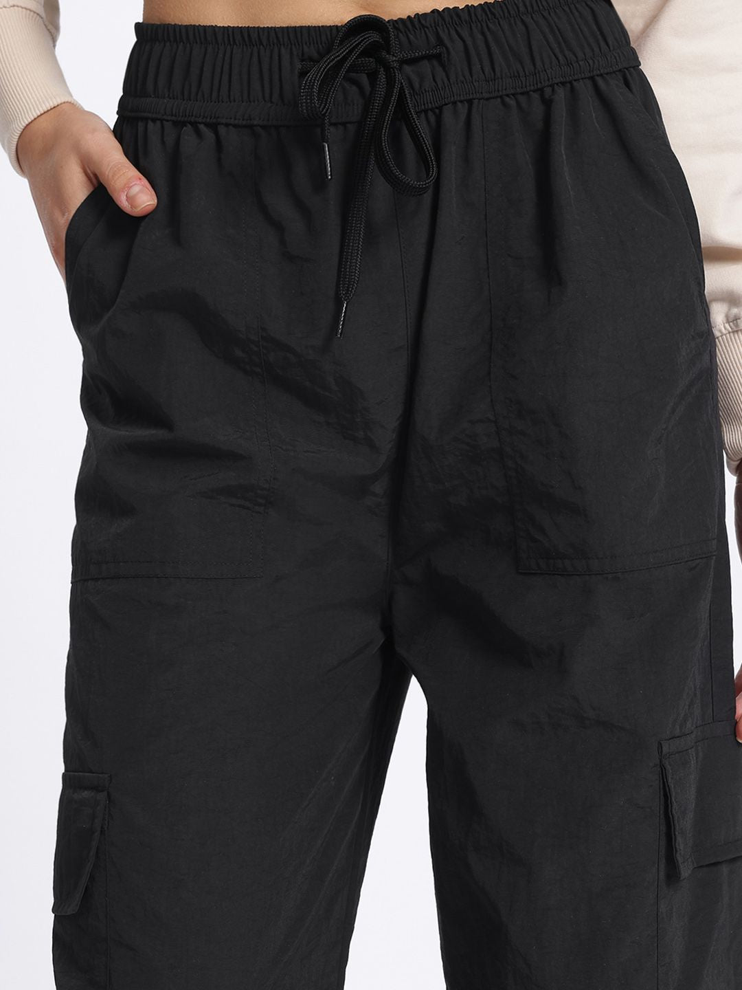 DressBerry Women Tab Detail Cargo-Style Trousers