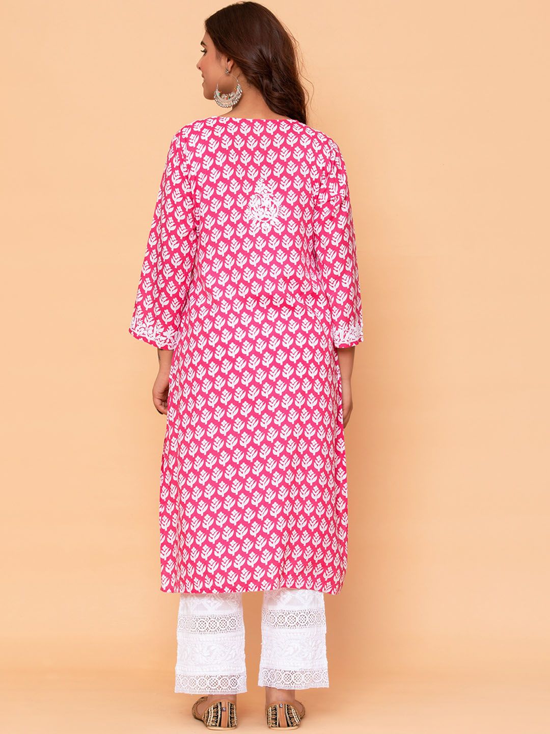 HOUSE OF KARI Floral Yoke Design Straight Kurta