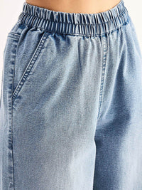 SASSAFRAS BASICS Women Clean Look Straight Fit Heavy Fade Acid Wash Stretchable Jeans